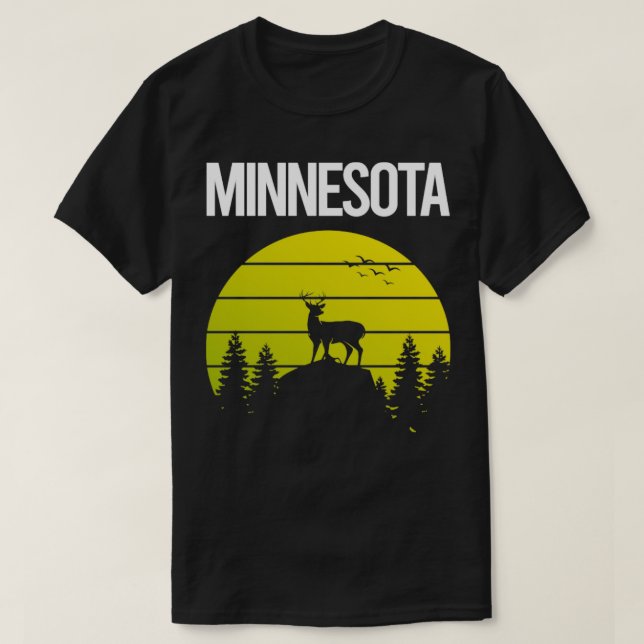 Camiseta Sunset Deer Minnesota (Frente do Design)
