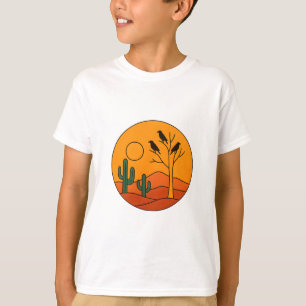 Camiseta Sunset do Deserto com Corvos - Selvagem Gráfica Ne