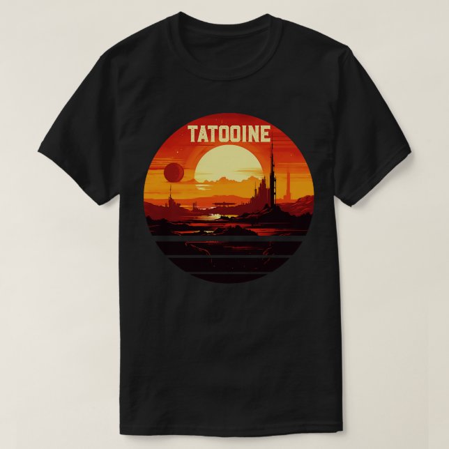 Camiseta Sunset em Tatooine (Frente do Design)
