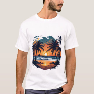 Camiseta Sunset Hawaii Beach