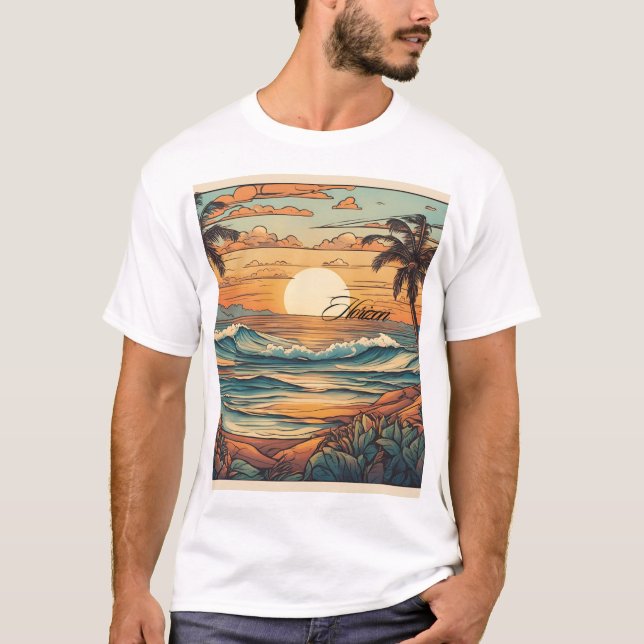 Camiseta "Sunset Horizon Beach Vibes T-Shirt (Frente)