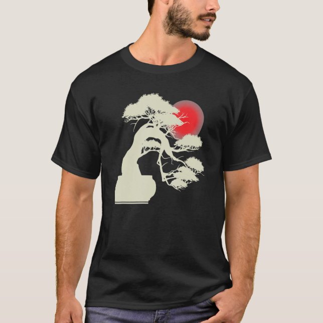 Camiseta Sunset Japan Zen Bonsai Tree (Frente)