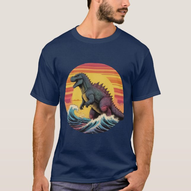 Camiseta Sunset Kaiju Rampage (Frente)