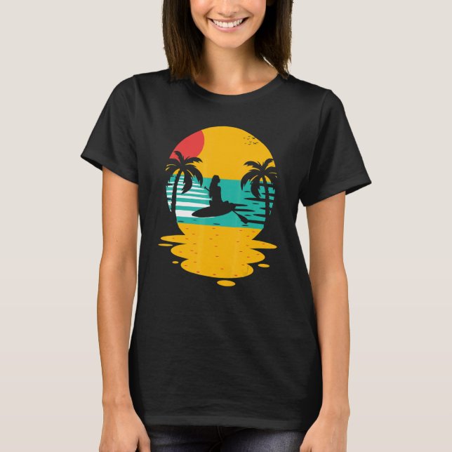 Camiseta Sunset Levante Paddleboarder Paddleboard Tropi (Frente)