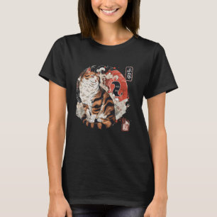 Camiseta Sunset Lover Vintage Kitten tradicional japonês A