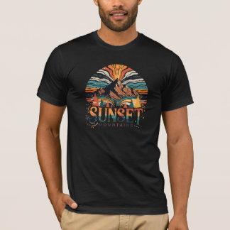Camiseta Sunset Mountain Nature T-Shirt Design