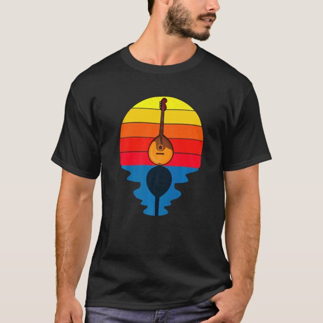 Camiseta Sunset Music String Instrument Mandolin   (Frente)