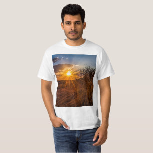 Camiseta Sunset no deserto de Kalahari, Namíbia