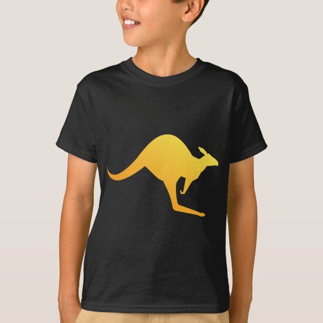 Camiseta Sunset Orange Australian Kangaroo (Frente)