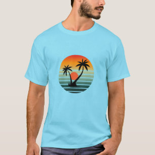 Camiseta Sunset Paradise - Praia Tropical Vibes