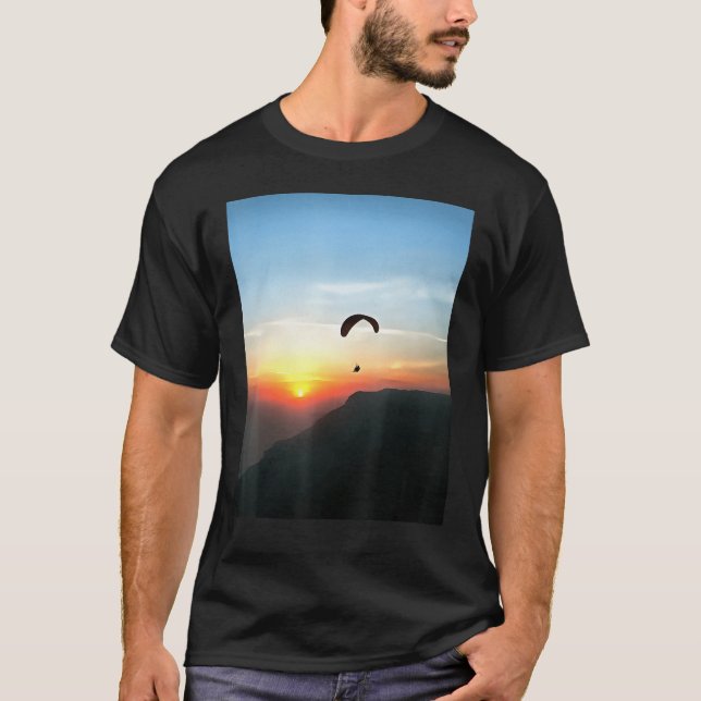 Camiseta Sunset Paraglide Wanderlust Extreme Sport 1 (Frente)