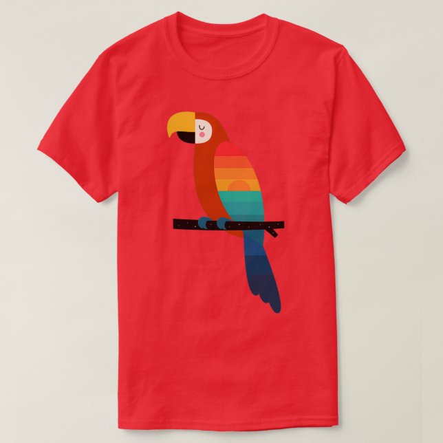 Camiseta Sunset Parrot (Frente do Design)