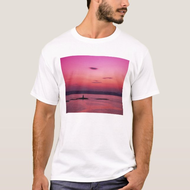 Camiseta Sunset sobre Ilha de Skye, de Mallaig, (Frente)