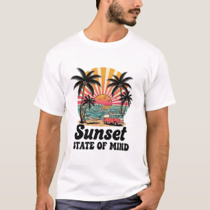 Camiseta Sunset State of Mind Retro Beach