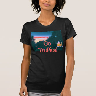 Camiseta Sunset tropical e Palmeiras