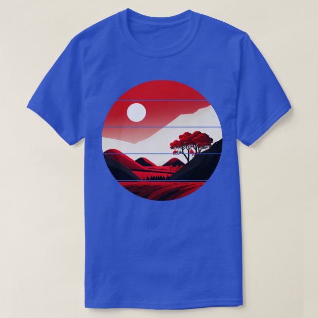 Camiseta Sunset Vermelho (Frente do Design)