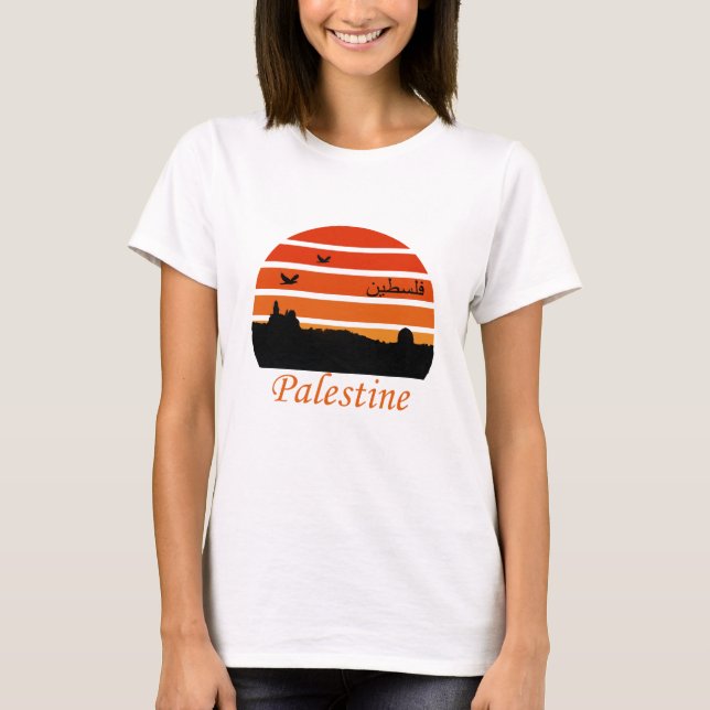 Camiseta sunset vintage vintage livre (Frente)