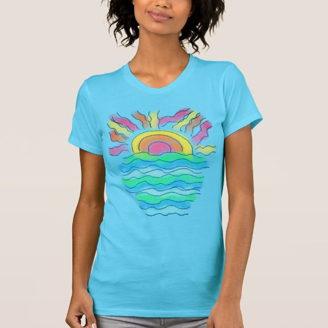 Camiseta Sunshine Abstrato Art para Vestir (Frente)