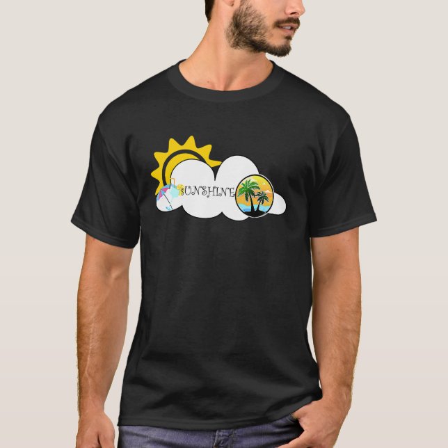 Camiseta Sunshine Beach Vacing Sand and Sun Holiday (Frente)