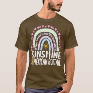 Camiseta Sunshine e American Bobtail Cute Rainbow Gift for
