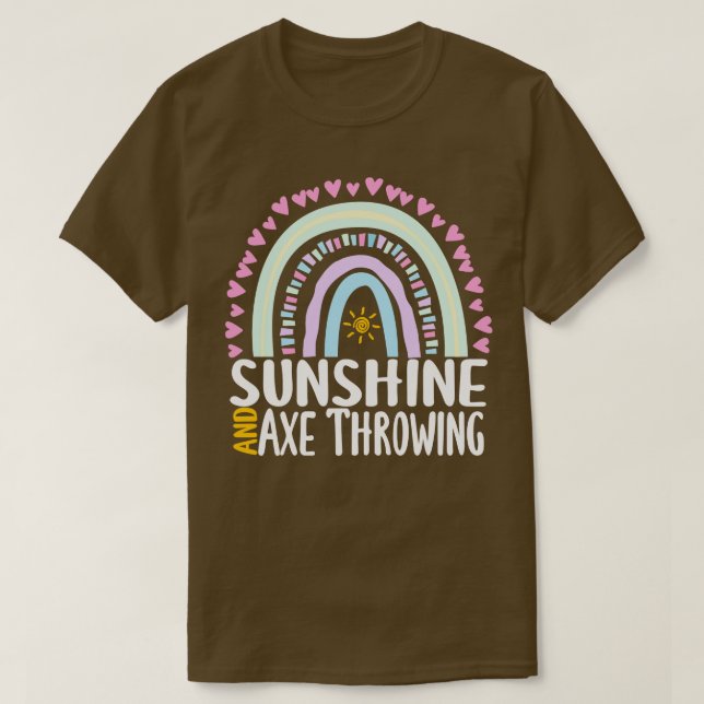 Camiseta Sunshine e Ax Jogando Arco-Íris Cuto Presente para (Frente do Design)