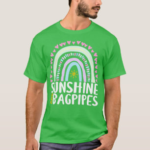 Camiseta Sunshine e Bagpipe Gift-Rainbow Gift Grátis para M