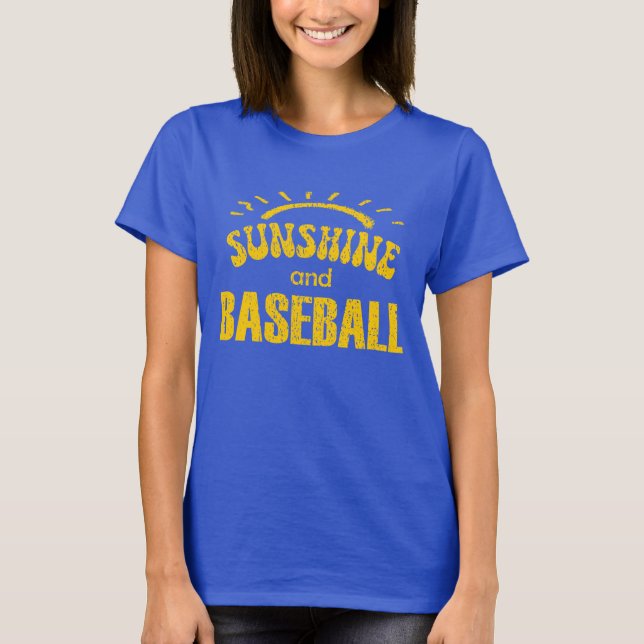 Camiseta Sunshine e beisebol amaldiçoados design ensolarado (Frente)