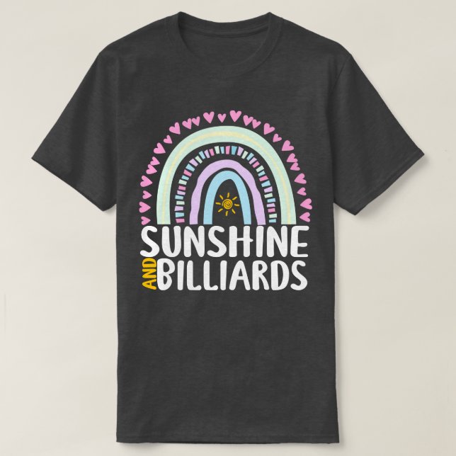 Camiseta Sunshine e Billiards Cute Rainbow Gift for Women (Frente do Design)