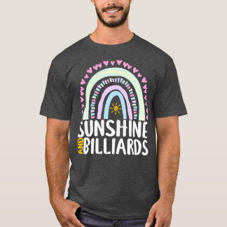 Camiseta Sunshine e Billiards Cute Rainbow Gift for Women