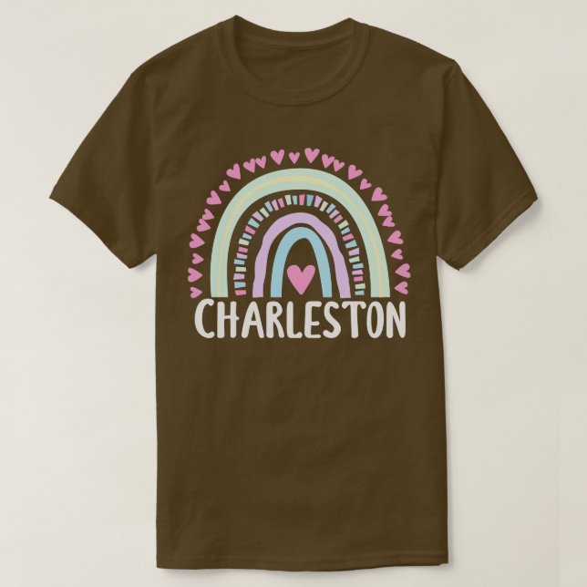 Camiseta Sunshine e Charleston South olina Cute Rainbow G (Frente do Design)