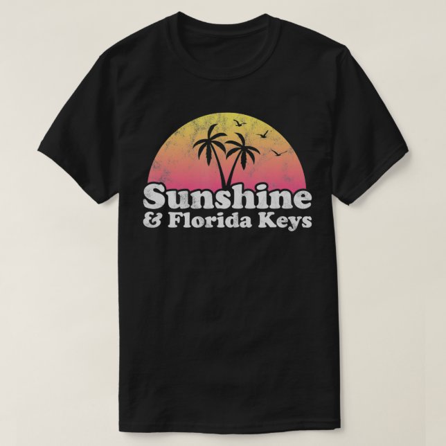 Camiseta Sunshine e Florida Keys FL (Frente do Design)