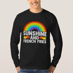 Camiseta Sunshine E Fries Franceses Comidas Arco-Íris 60 E