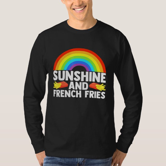 Camiseta Sunshine E Fries Franceses Comidas Arco-Íris 60 E  (Frente)