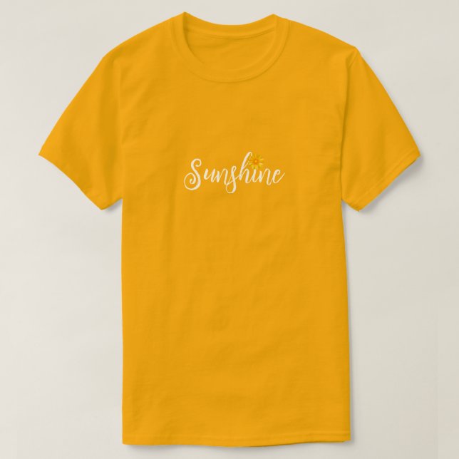 Camiseta Sunshine e Girassol (Frente do Design)