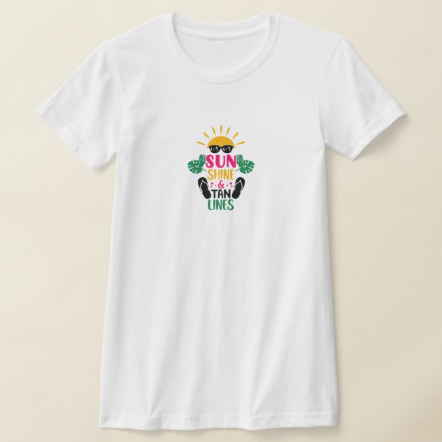 Camiseta sunshine e tan lines (Postura )