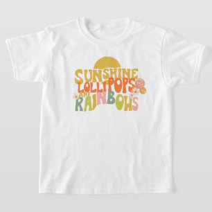Camiseta Sunshine Lollipops e Rainbows
