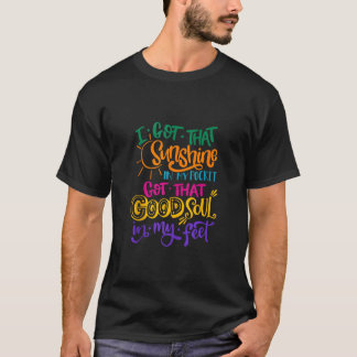 Camiseta Sunshine Na Minha Bolsa, Boa Alma No Verão Dos Pés