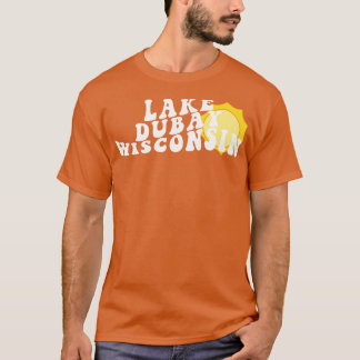 Camiseta Sunshine no lago Dubay Wisconsin Retro Wavy 1970
