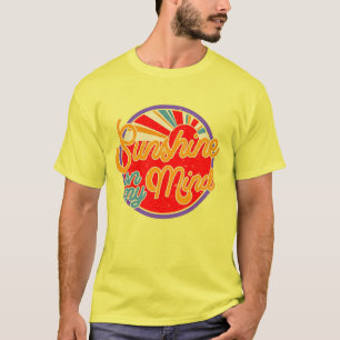 Camiseta Sunshine On My Mind - Divertimento retro verão