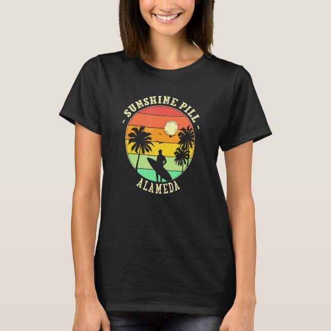Camiseta Sunshine Pill Alameda Summer California Tropical B (Frente)