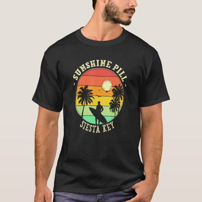 Camiseta Sunshine Pill Siesta Key Summer Florida Tropical B (Frente)