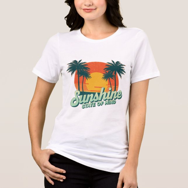 Camiseta Sunshine State, Retro Beach Vacation Shir (Frente)