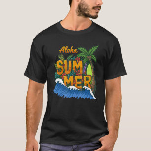 Camiseta Sunshine Summer Palm Trees Beach Vibes Tropical Su