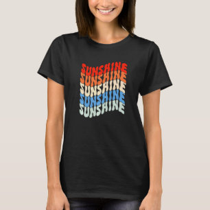 Camiseta Sunshine Summer Vintage Hippie Meninas Casuais