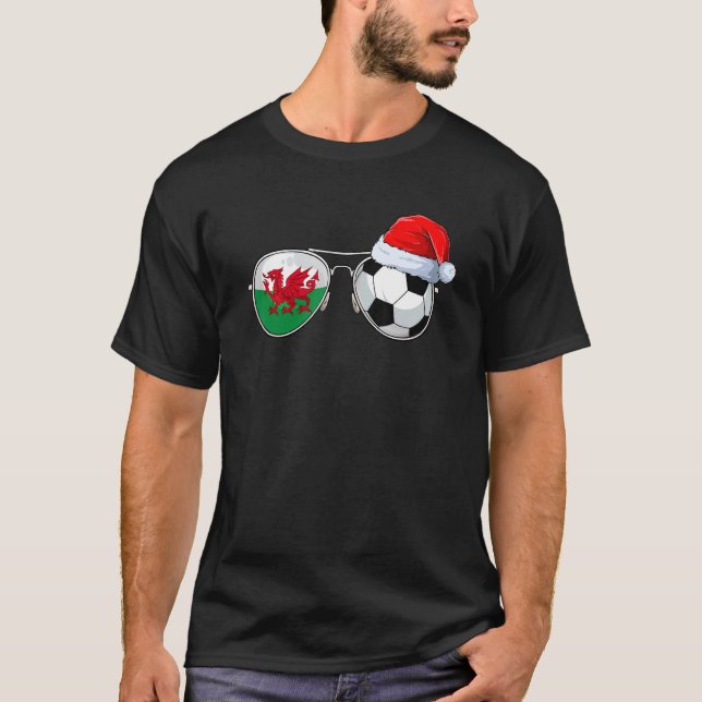 Camiseta Sunvidles Santa Hat Wales Futebol Team World Soc (Frente)