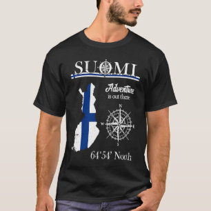 Camiseta Suomi Finlândia Adventure Está Lá Fora Fla Finland