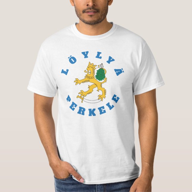Camiseta Suomileijona - sauna - perkele do löylyä - t-paita (Frente)