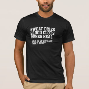 Camiseta Suor Dries Sanguíneo O Rugby Não É Para Cupcakes
