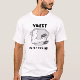 Camiseta suor está chorando gordo