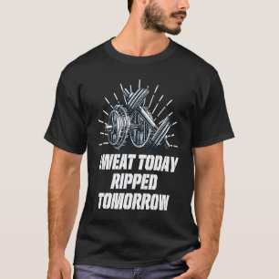 Camiseta Suor Hoje Rasgado Amanhã Humor de Treino Academia